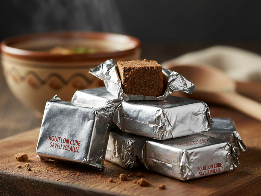 Cube de bouillon de volaille - Poudre grasse